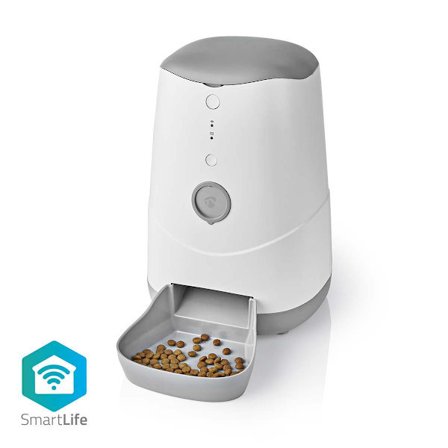 SmartLife Dispenser til kæledyrsfoder | Automatisk hunde- og kattefoder | Wi-Fi | 3.7 l | Android / IOS