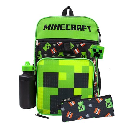 Minecraft TNT Creeper Ryggsäck Set (5-pack) One Size Svart/Grön