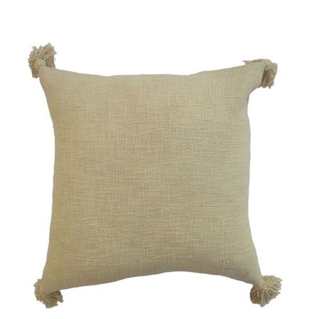 Koristeellinen beige tyyny, 45x45cm polyesterikangas