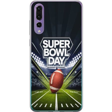 Yhteensopiva Puhelinkuori Huawei P20 Pro Super Bowl Day juliste, jossa amerikkalainen jalkapallo valaistuksella varustetulla areenalla dramaattisessa