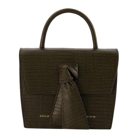 Chylak Small Knot Tas in Brown Leather , Bruin , Dames , Maat: ONE Size Schoudertassen