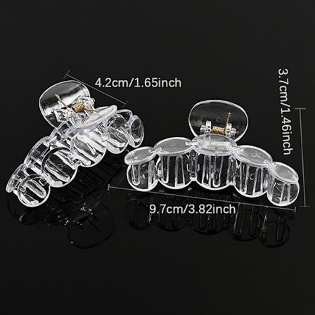 Akryl Clear Claw Transparent plastik hårspænder Blank hårnål