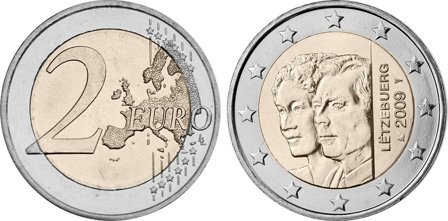Luxembourg 2009 - Henri og Charlotte - 2 euro mønt