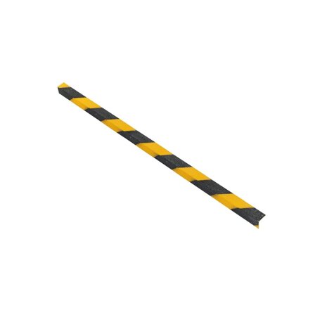 GRiP stair nosing, 55x55x1500 mm, black and yellow