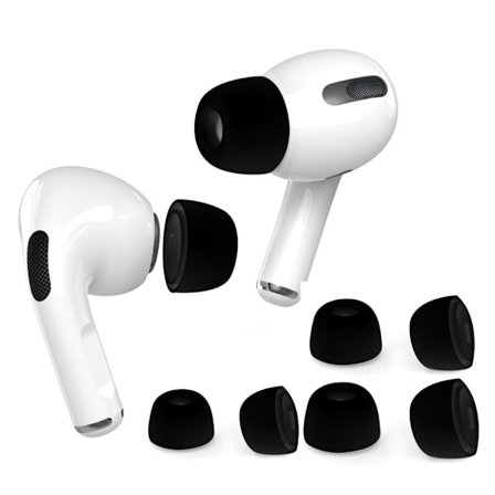 AHASTYLE AirPods Pro 1/2 Öronkuddar i Silikon S+M+L - Svart