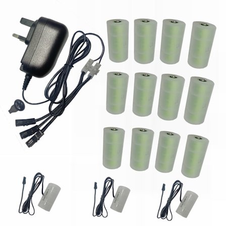 Dummy Battery Eliminators 3V-12V Justerbar power för LED-ljus Byt ut 2-8st 1,5V LR14 AM2 C batteri