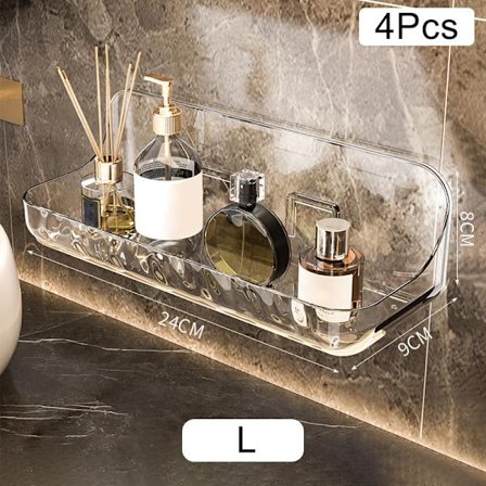 Baderomssminke Organizer Ingen boring Kjøkken Oppbevaringsstativ Bath