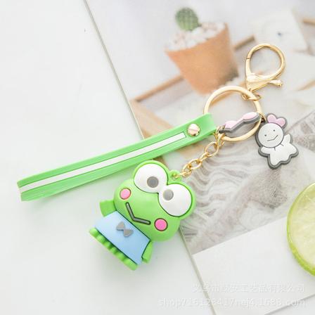 Söt animerad nyckelring nyckelkedja plånbok handväska bilaccessoarer Frog