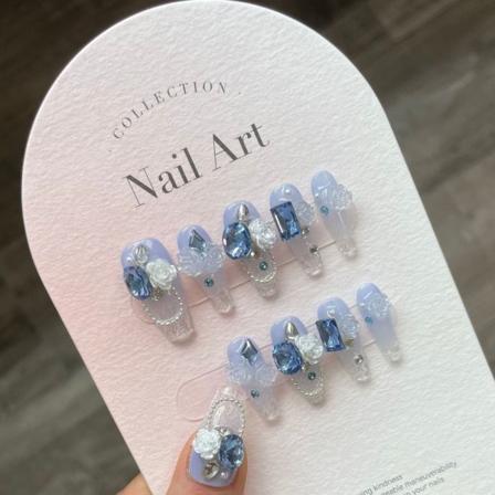 Pure Manual False Nail Fake Gradients Håndlavede negle S S