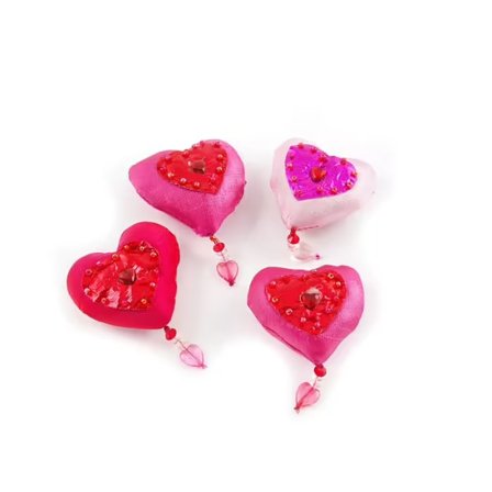 Magnet sidenhjärta 4pack