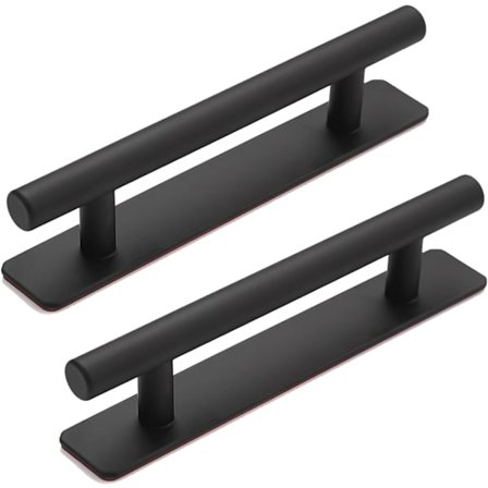 Selvklæbende møbelhåndtag fra Pieces, selvklæbende håndtag, skydedørshåndtag, skuffehåndtag kompatible med køkkenskab soveværelse, 150 mm (sort)