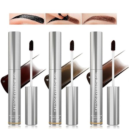 Peel-off Øjenbrynsgel Farve med Tatoveringseffekt, Semi-permanent Peel-off Brynfarve Gel, Langtidsholdbar Vandfast Peel-off Øjenbrynsfarve for 