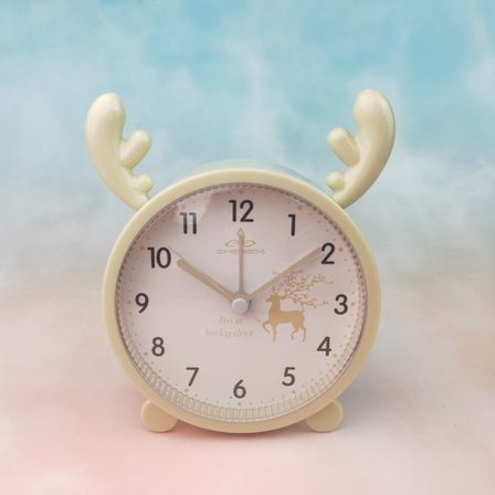 5 tommers tegneserie vekkerklokke barn kreativ dinosaur søt klokke vekkeklokke nattbordsklokke enkel digital vekkerklokke(Gul)