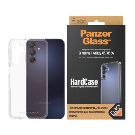 Panzer Transparent w. D3O Samsung Galaxy A15 | 5G HardCase PanzerGlass - High quality tempered glass screen protector