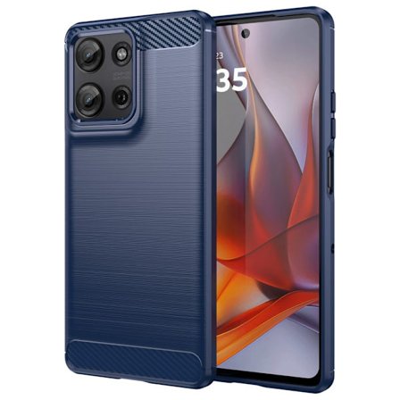Carbon Flex Motorola Moto G75 cover - Blå