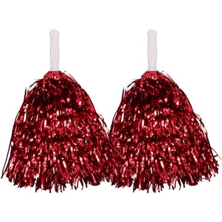 Metalliska glitter cheerleader pom poms i alla färger