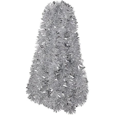 10 stk. Sølvkrans Julepynt, 200 cm Tykk Fluffy Juletre Glitterkrans Bryllup Bursdagsdekorasjon