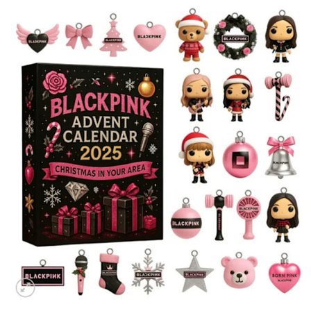 2025 Julekalender Blind Box Juletræsdekoration Blackpink Akrylvedhæng