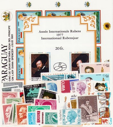 Berømte personer - Frimærkepakke - Postfrisk