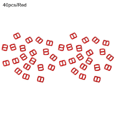 Tri-glide Spänne Bältesknappar RÖD 40ST Red 40pcs