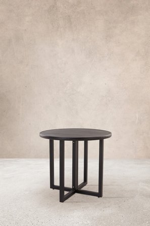 Jotex - Spisebord Ø 90 Cm Black mdf / metall - GIBRALTAR - Kjøp Spisebord til uterommet hos Jotex