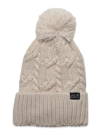 Stormlock Pompom Beanie Accessories Headwear Beanies Beige Jack Wolfskin