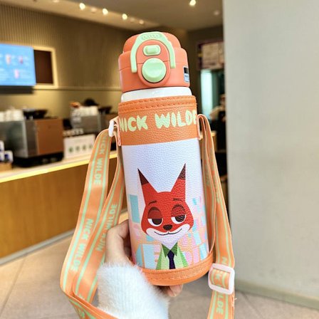 Zootopia Muki - Suuri Tilavuus Judy & Nick Kuvilla | Täydellinen Viilentäville Juomille | Trendikäs Jäämuki Pillillä LK-8862 Nick yksittäinen kuppi