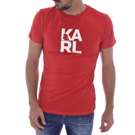 Karl Lagerfeld, T-Shirt Rood, Heren, Maat:S
