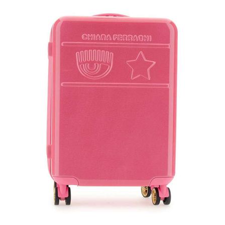 Chiara Ferragni Collection Chiara Ferragni Suitcases Fuchsia lila, Dam Resväskor, Dam, Storlek: ONE SIZE