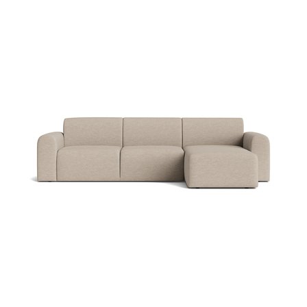 Interlude chaiselong sofa, vendbar - Cona Beige - 264x170x75 - Vendbar Chaiselong Sofa med PU Skum, Nozag Fjedre og Beige Polyester Betræk