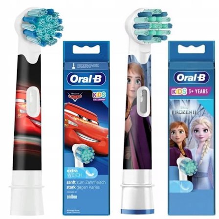 Barn tandborste - Oral-B - Kids Frozen Cars - Kompatibla mjuka utbytbara munstycken