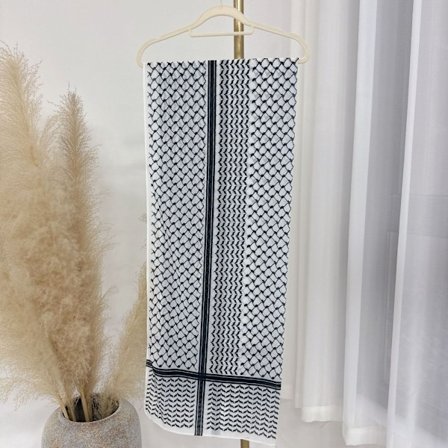 Shemagh Scarf Pläd Sjal SVART