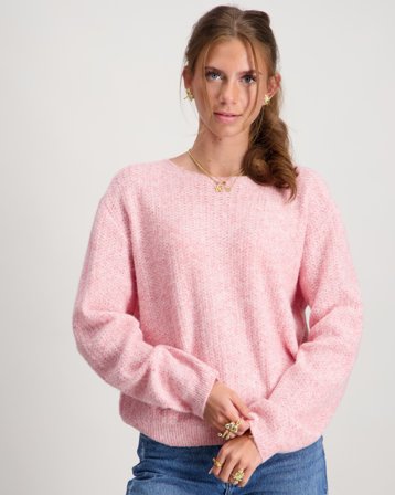 VERO MODA VMWENDY LS BOATNECK SHORT PULLOVER Rosa Trøjer Pige - Kids Brand Store
