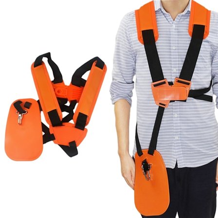 1 kpl nurmikonleikkurin hihna (oranssi), kaksinkertainen olkahihna nylonista, nurmikonleikkurin hihna raskaskäyttöön, puutarhan nurmikonleikkuri, 