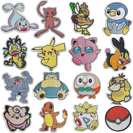 16 st Stryk-på-lappar för barn, klistermärken för att sy på T-shirts, Jeans, Kläder, Hattar, Väskor