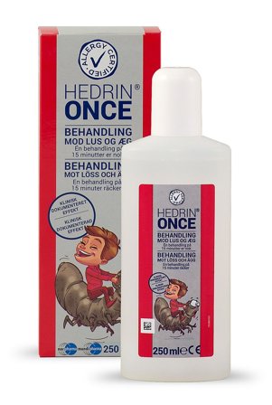 Hedrin Once gel lusebehandling 250 ml, Medicin & Pleje, Lus, Lusemiddel
