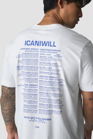 ICANIWILL - Everyday Cotton T-shirt Print White - Miehet - Treenivaatteet ICIW:ltä