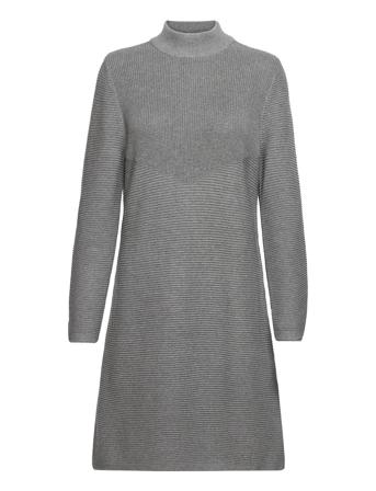 Dresses Flat Knitted Knælang Kjole Grå Esprit Casual