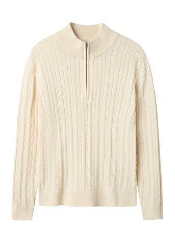 Nlmhabel Ls Half Zip S Knit Cream LMTD