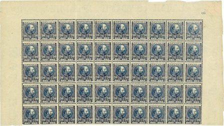 Danmark - Arkdel med 50 postfriske mærker AFA 48