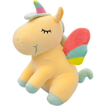 Söpö pehmeä pehmo yksisarvinen sateenkaarisiiveillä - Kawaii-lelu #C:lle