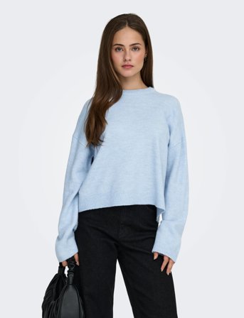 ONLY Onlsimoni L/S O-Neck Pullover Knt Noos - Blue - XL