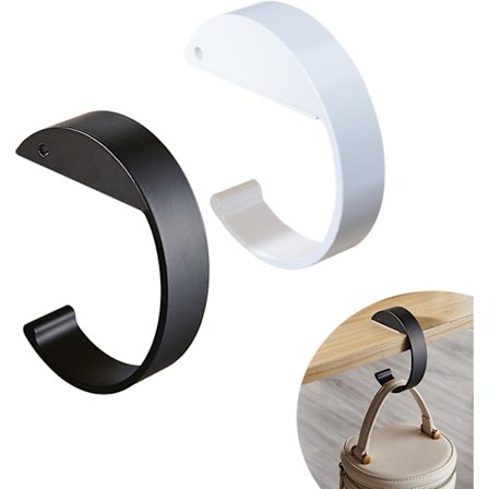 Håndveskekrok kompatibel med bord, bokstaven C-formet håndveskeholder, bærbar håndveskekrok, håndveskekrok kompatibel med hengende lommebøker, nøkler,