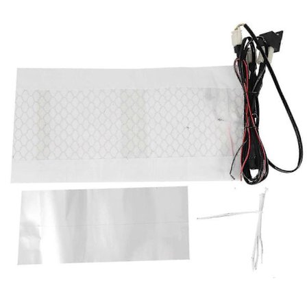 12V Universal Motorsykkel ATV UTV Med Bryter Oppvarmet Setepute Karbonfiber Setevarmere