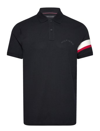 Rwb Sleeve Tape Reg Polo Black Tommy Hilfiger