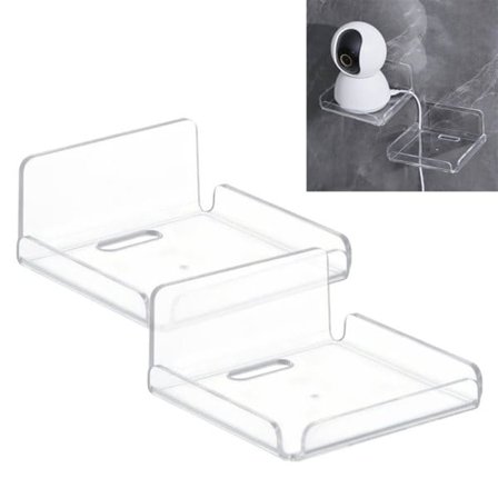 Vägghyllor i klarplast 10,2x10,2x4,5cm 2-pack