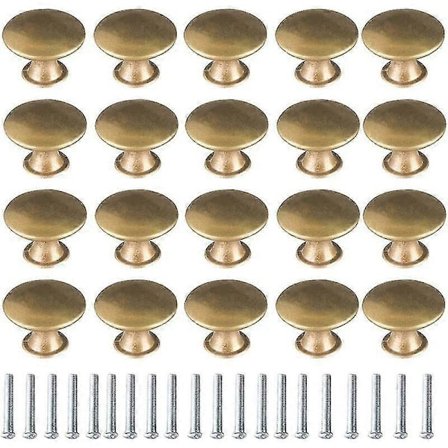Messingdørknott 20 Stykker Vintage Messingbeslag Skapknotter Skuffe-dørknotter Skaphåndtak Vintage Skapknott for Skuffeskap Skap