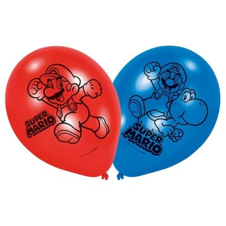 Kalas Party Super Mario Ballonger Balloons 90412 6-Pack 23cm