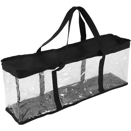 Stor gjennomsiktig DVD- og CD-oppbevaringsholder med glidelås