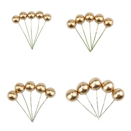 Guldkulor Tårttopper Tårtdekoration GULD 2/2,5/3/4CM